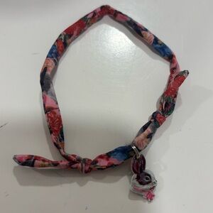 H&M Floral Print Hair Tie with Bunny Charm